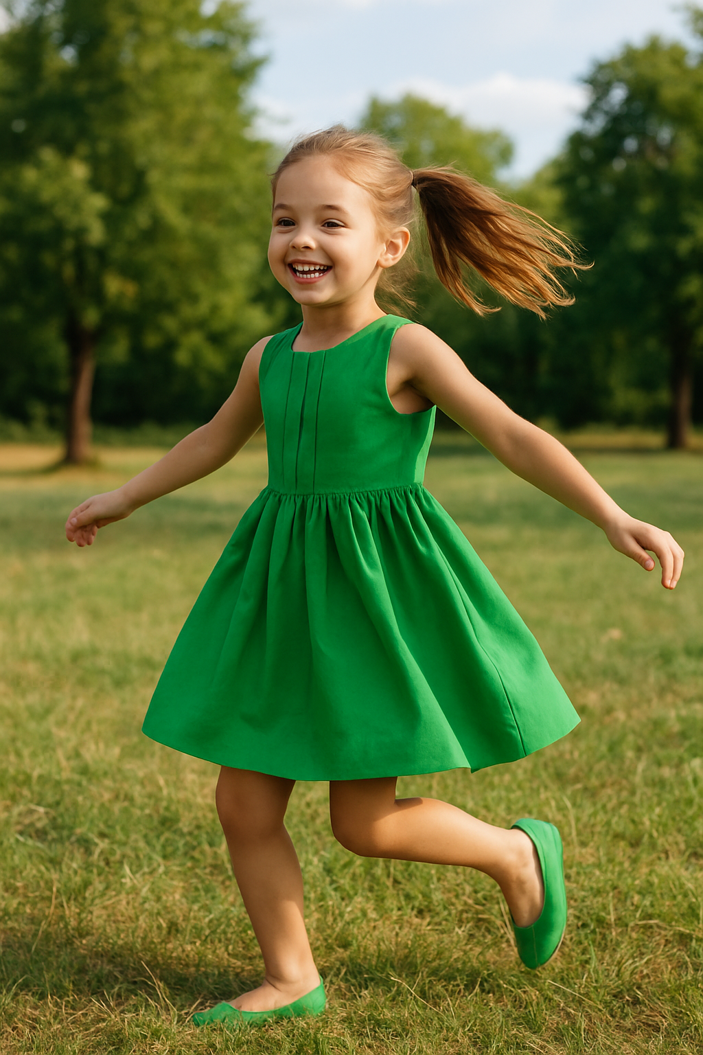 A Fresh Pop of Green for Spring - Tailored Green dress