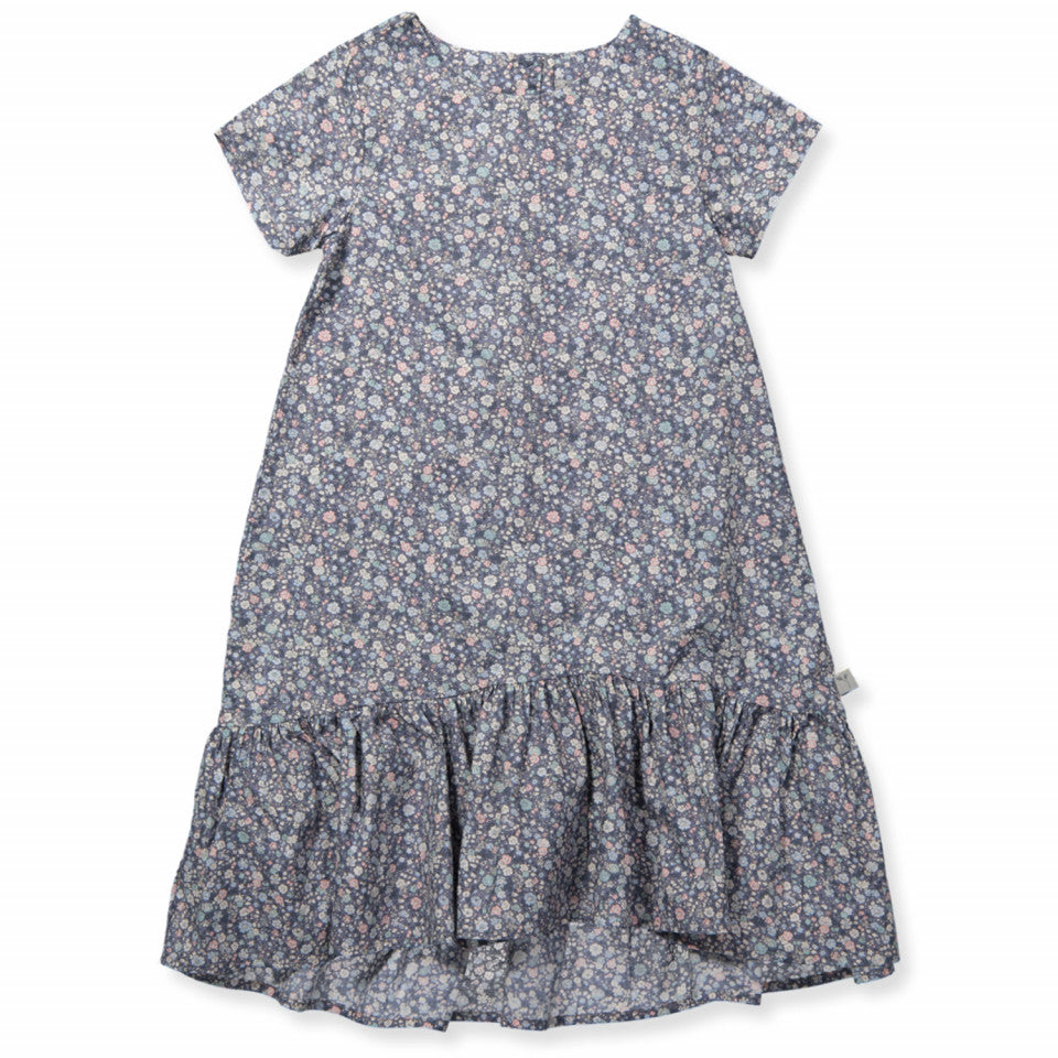 Jacardi pink and blue floral longer dress