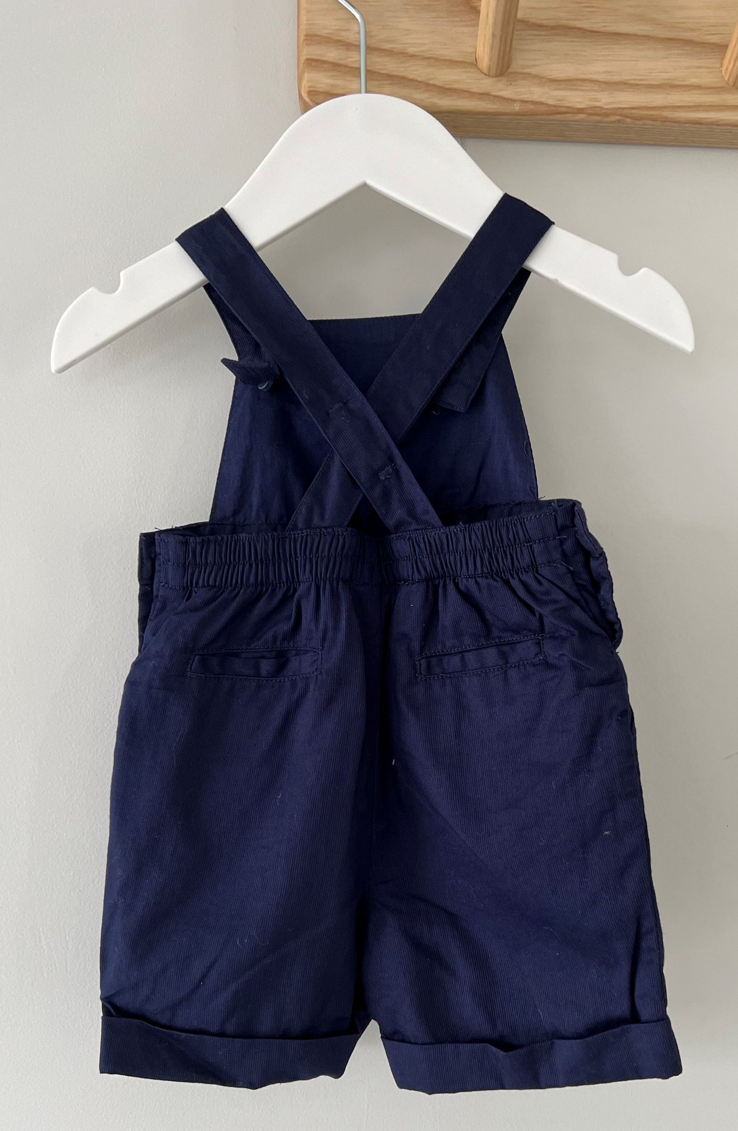 Janie and Jack Navy shark overalls