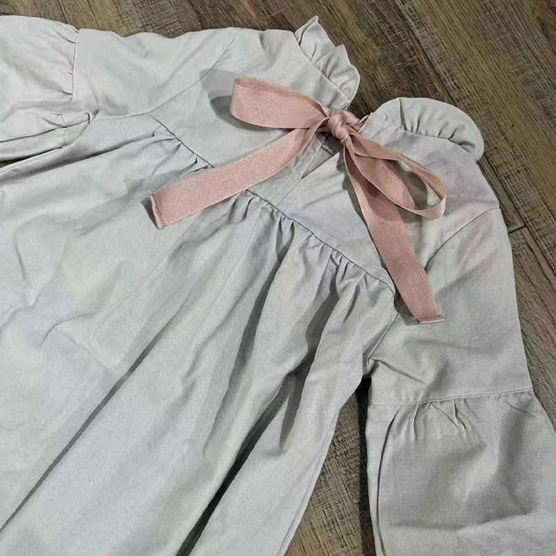 natural rustic linen blend dress