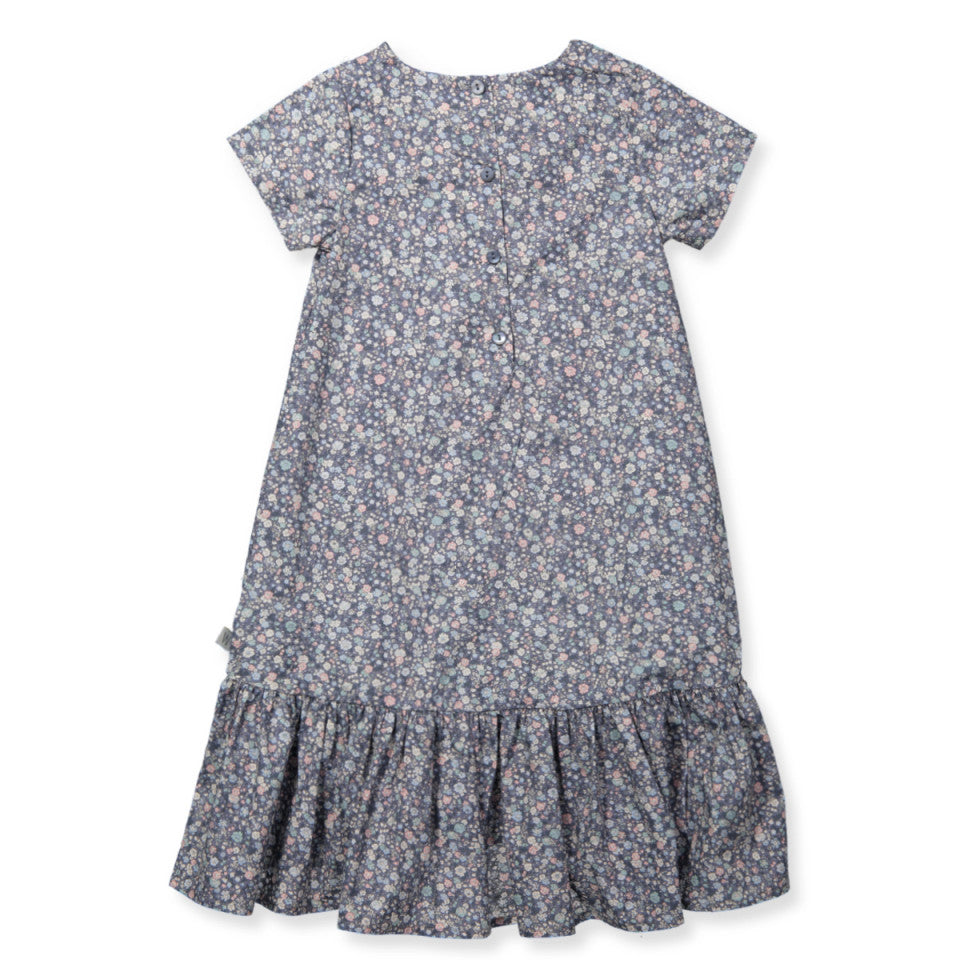 Jacardi pink and blue floral longer dress