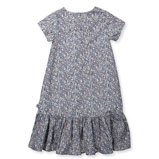 Jacardi pink and blue floral longer dress