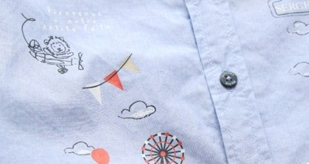 Sergent major long sleeved light blue shirt