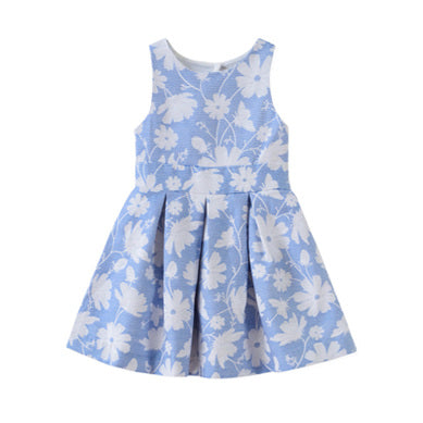 Jacadi Jacquard Floral Party Dress