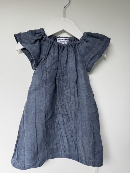 Little Mushroom Crinkled Linen Dresses